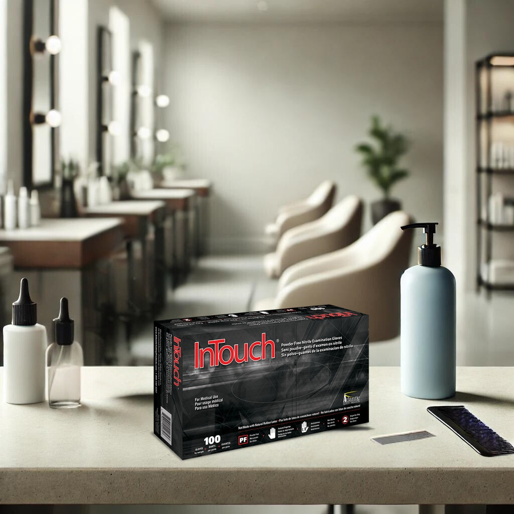 InTouch Beauty - BLACK NITRILE GLOVES - 1000 Black Nitrile Gloves per Case - Atlantic Safety Products