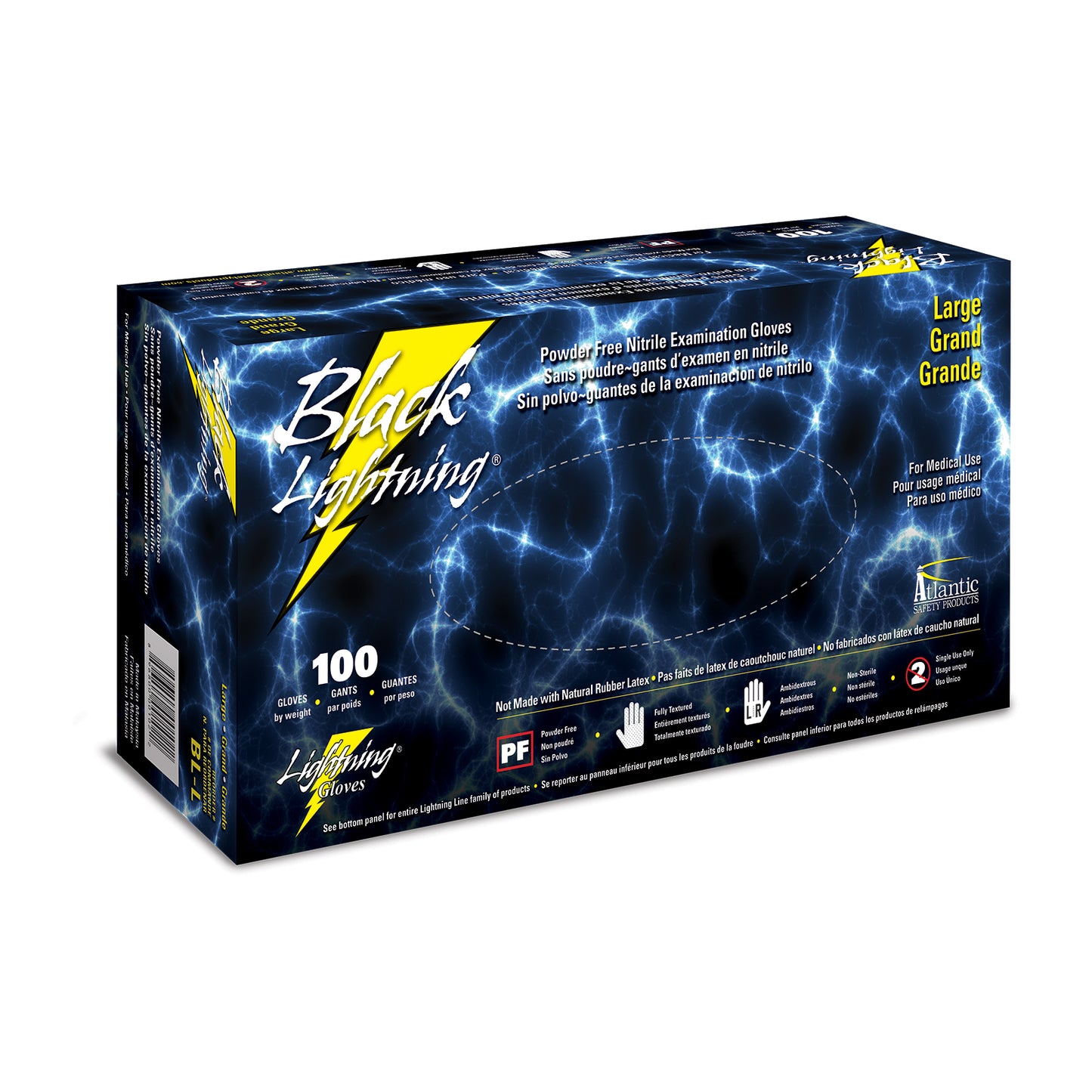 Black Lightning® Automotive Gloves - 1000 Black Nitrile Gloves per Case - Atlantic Safety Products
