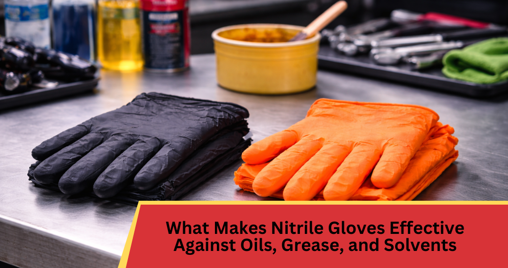 What Makes Nitrile Gloves Effective Against Oils, Grease, and Solvents