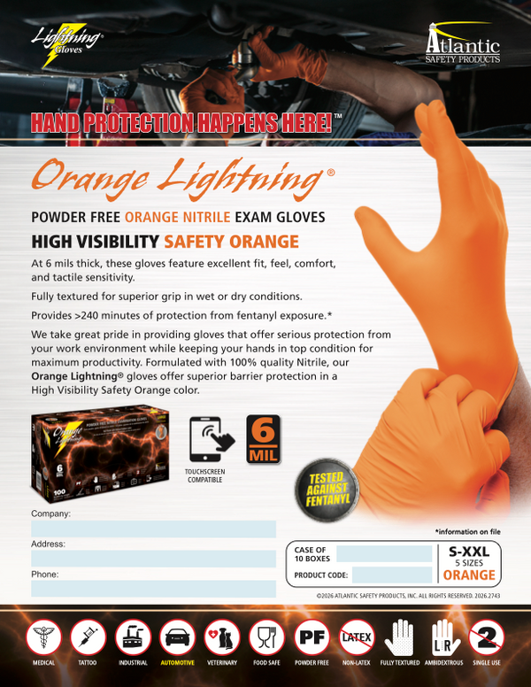Orange Lightning Gloves
