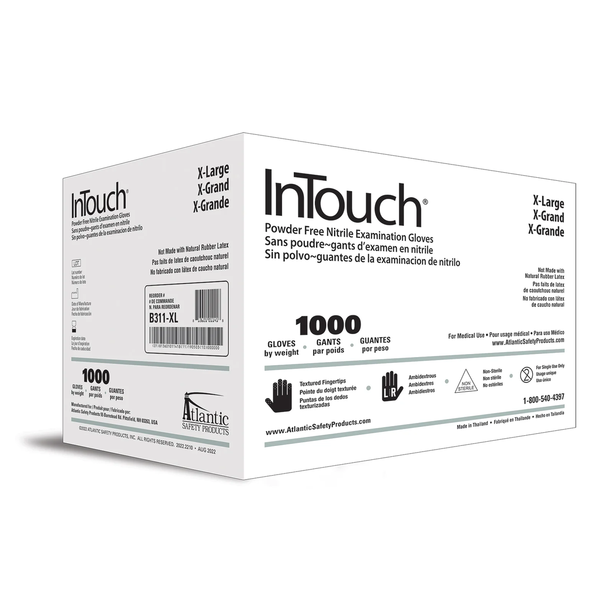 Chemical Resistant 5 MIL InTouch Black Nitrile Gloves - Case of 1000 ...
