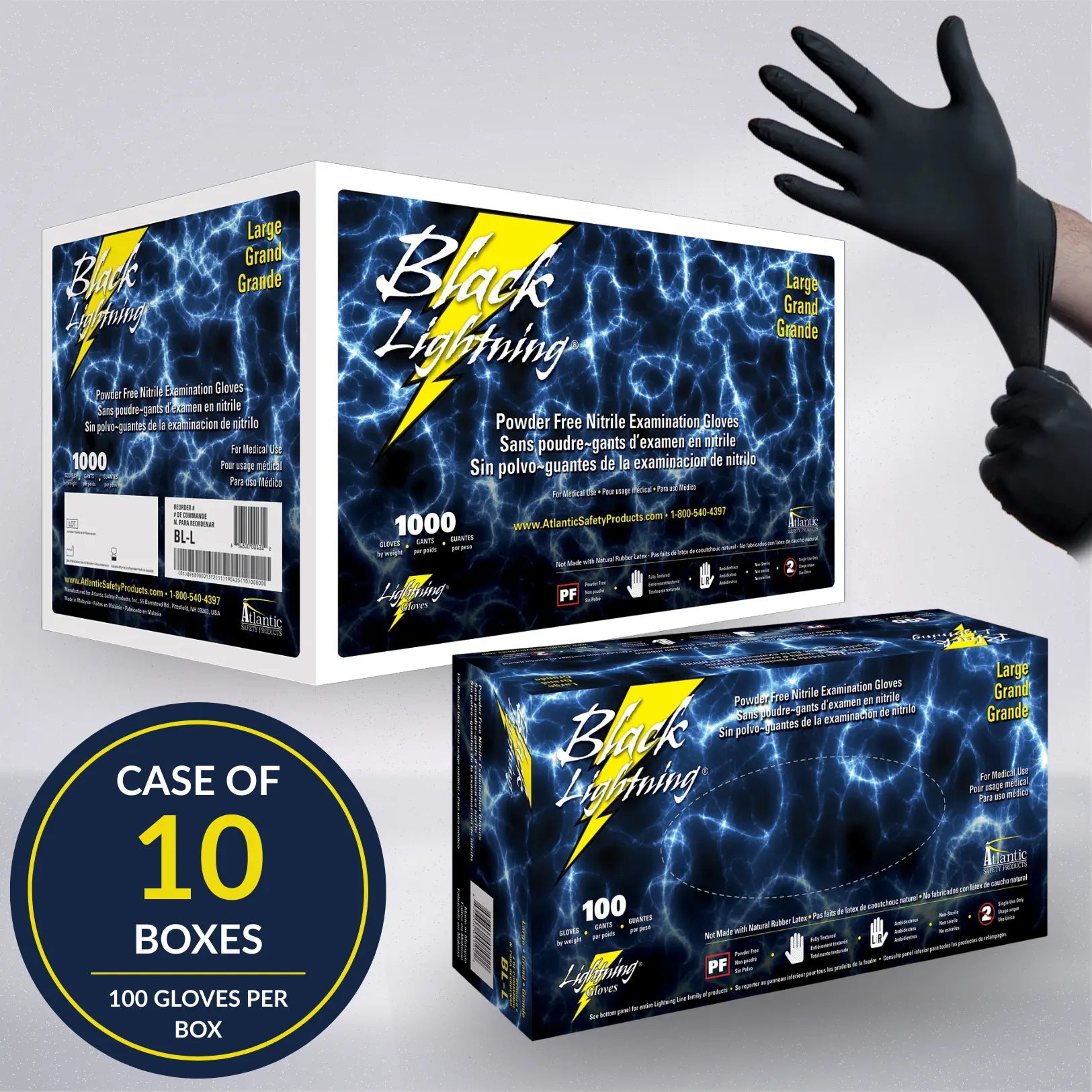 Black Nitrile Gloves; 6 mil Black Nitrile Gloves