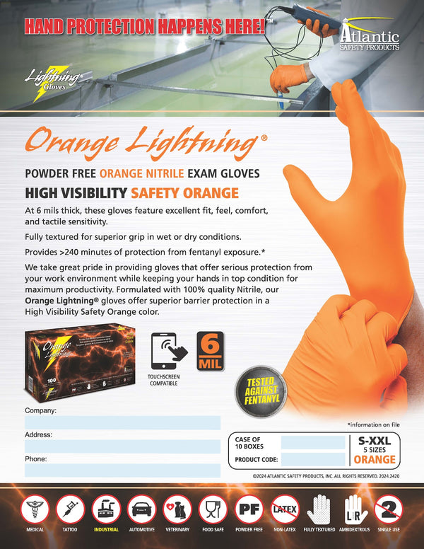 Orange Lightning Gloves