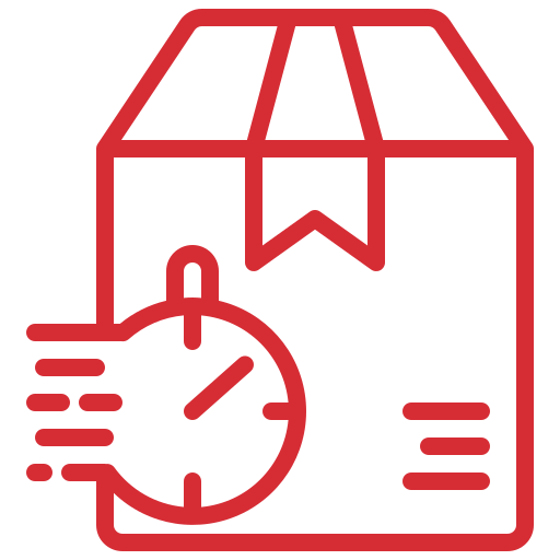 Order Processing Icon of a box and a timer