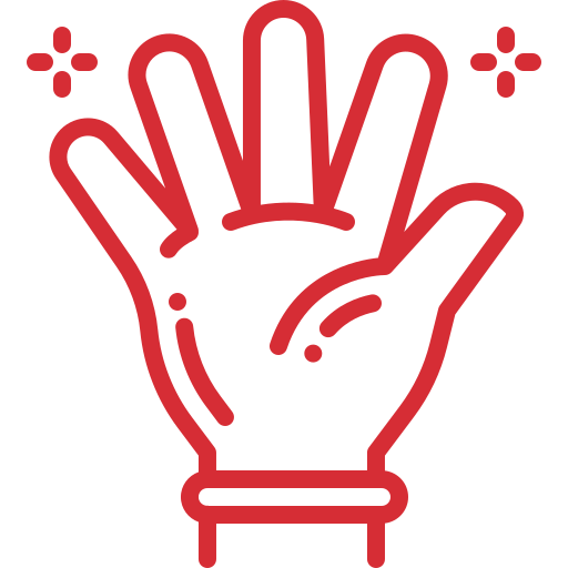 Rubber Gloves Icon - Hand with a Glove on