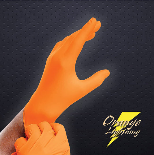 Orange Lightning Gloves