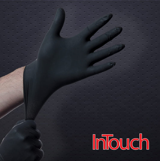 InTouch - BLACK NITRILE EXAM GLOVES