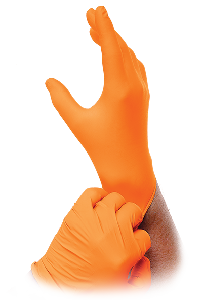 Orange Lightning Gloves